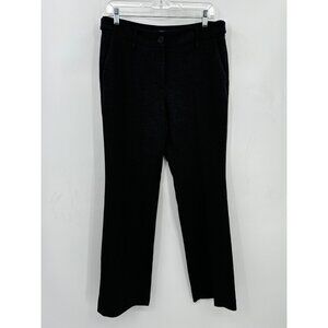 LOFT by Ann Taylor Pants Women Size 6 Black Kate Adjustable Waist Flat Front Poc